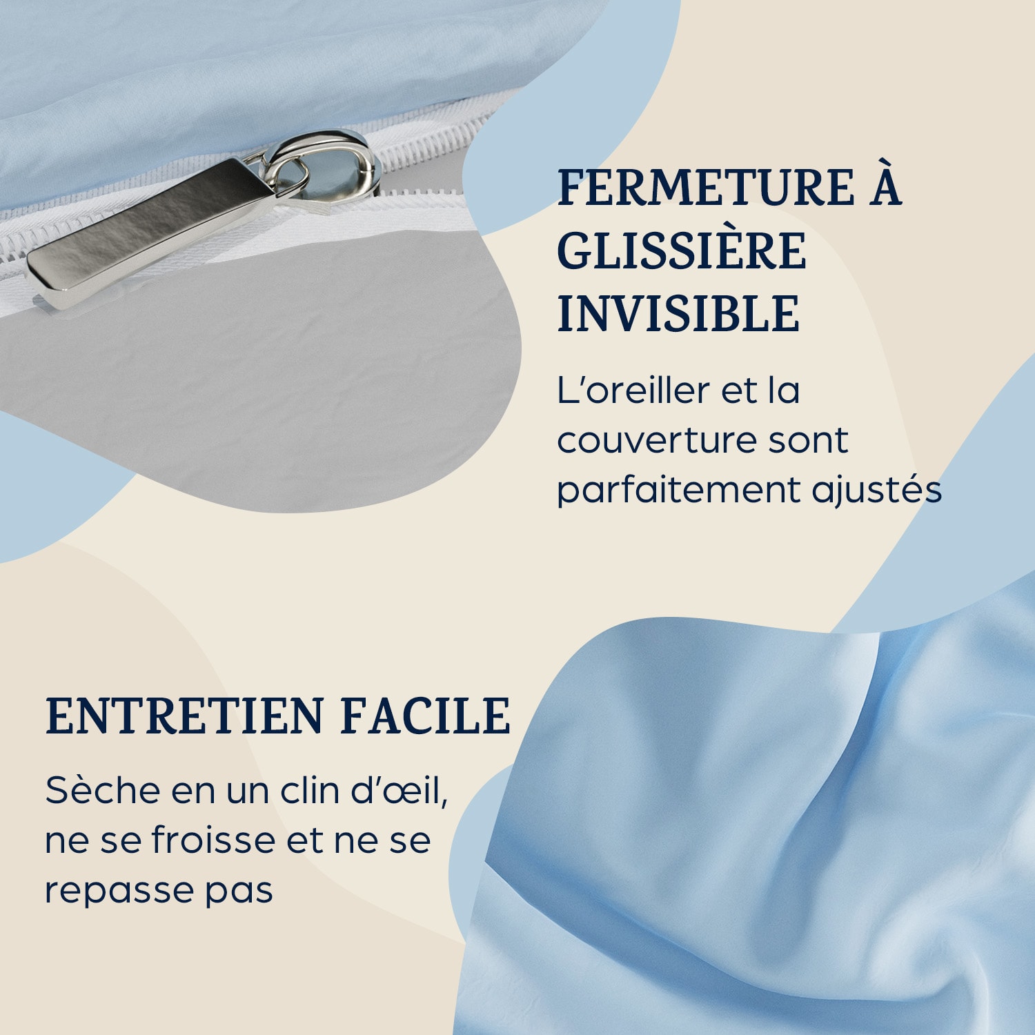 Soft Wonder Edition beddengoed 135x200 cm blauwgrijs/wit 