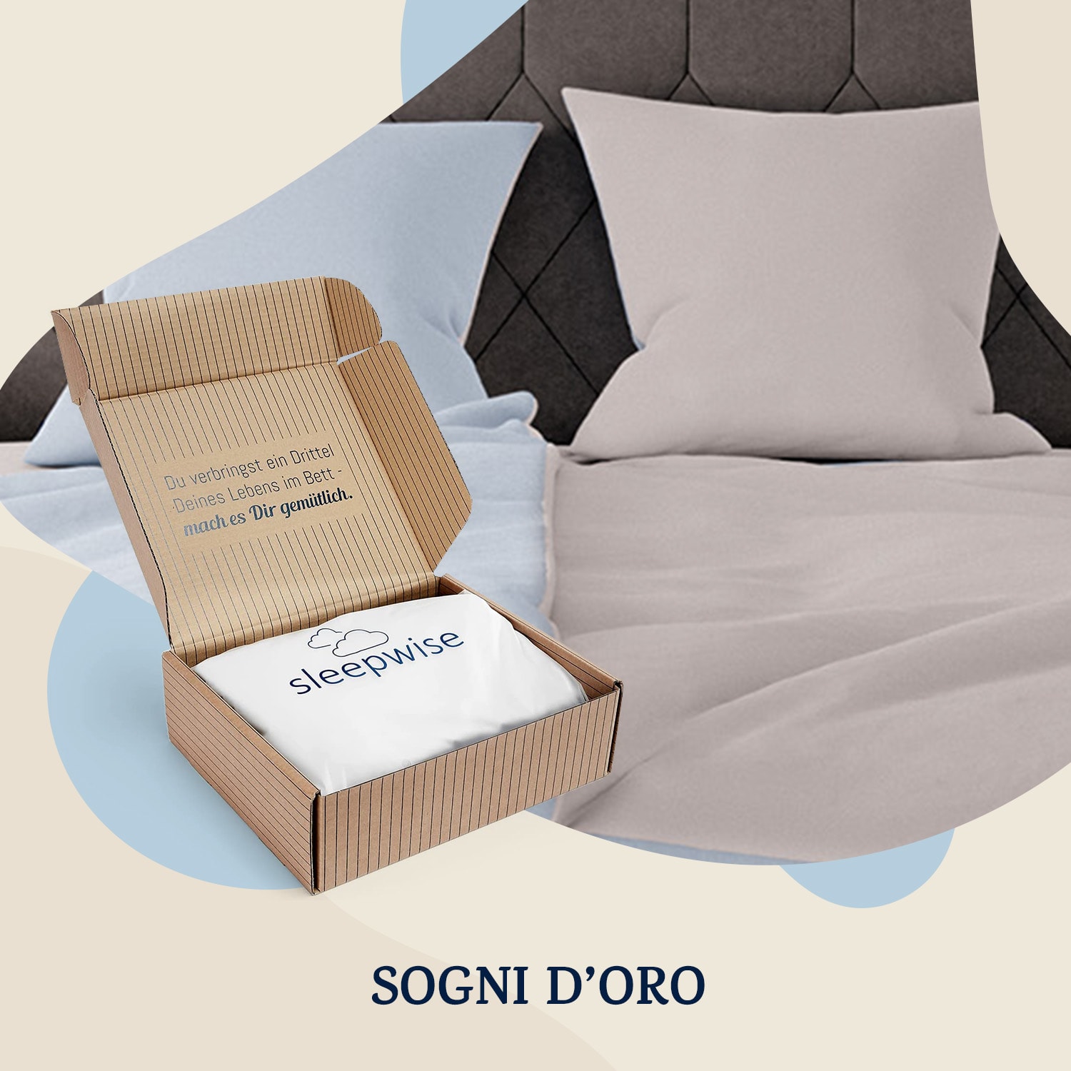Soft Wonder-Edition, biancheria da letto, 135x200 cm, grigio-blu/bianco Azzurrino