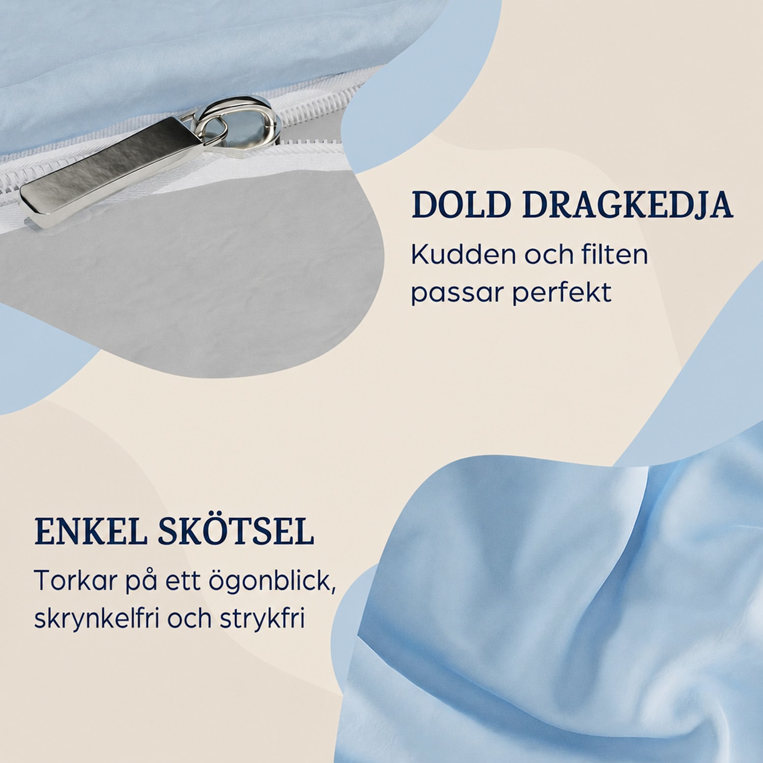 Soft Wonder-Edition Sängkläder 135x200 cm blågrå/vit 