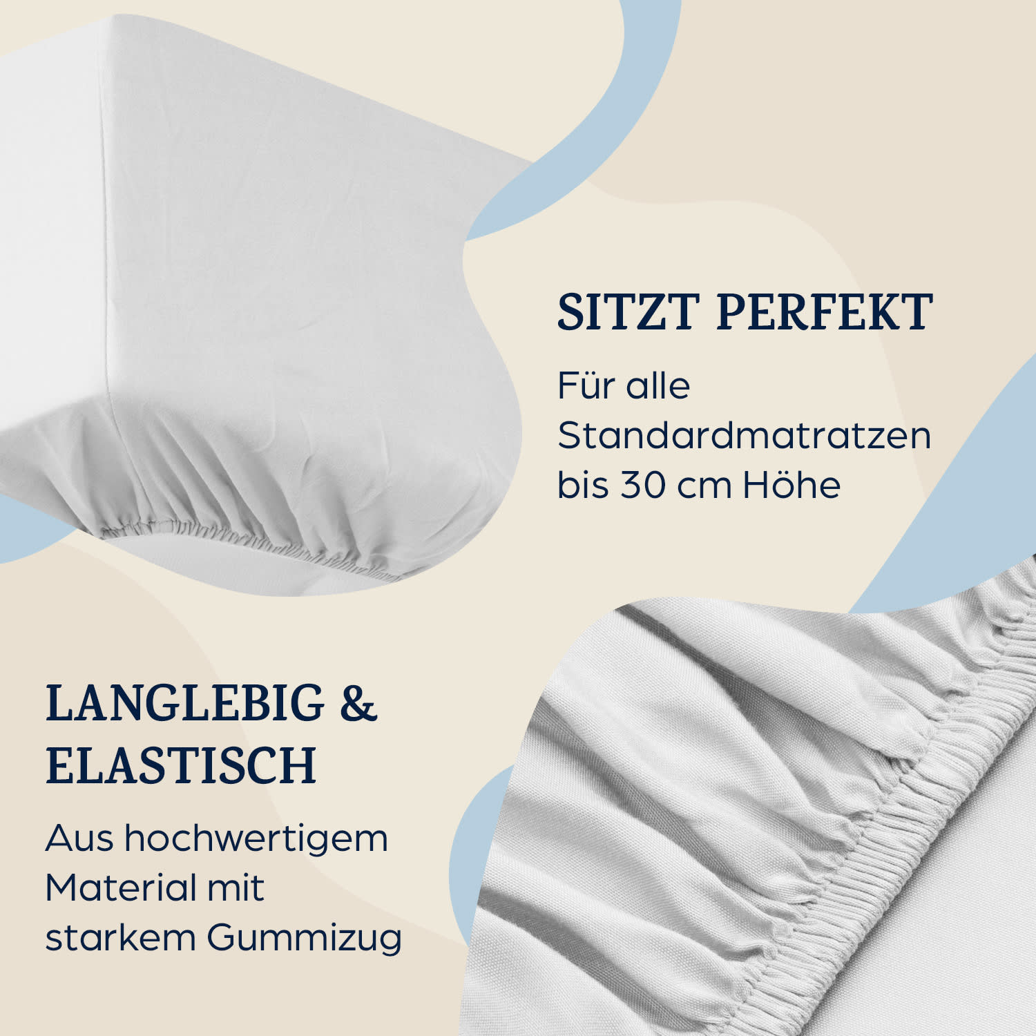 Soft Wonder-Edition Spannbettlaken 180-200 x 200 cm Mikrofaser Weiß