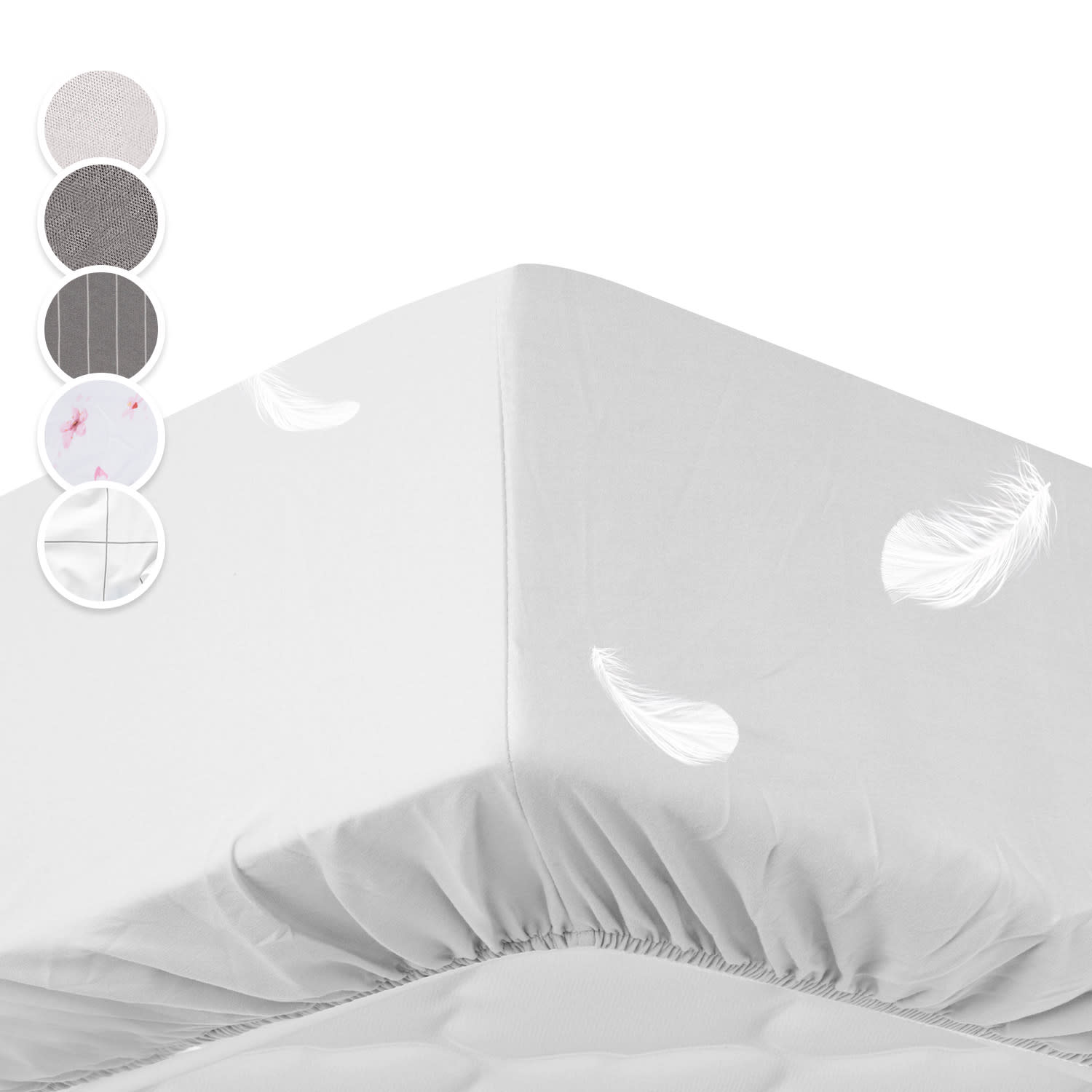Soft Wonder-Edition Spannbettlaken 180-200 x 200 cm Mikrofaser Weiß