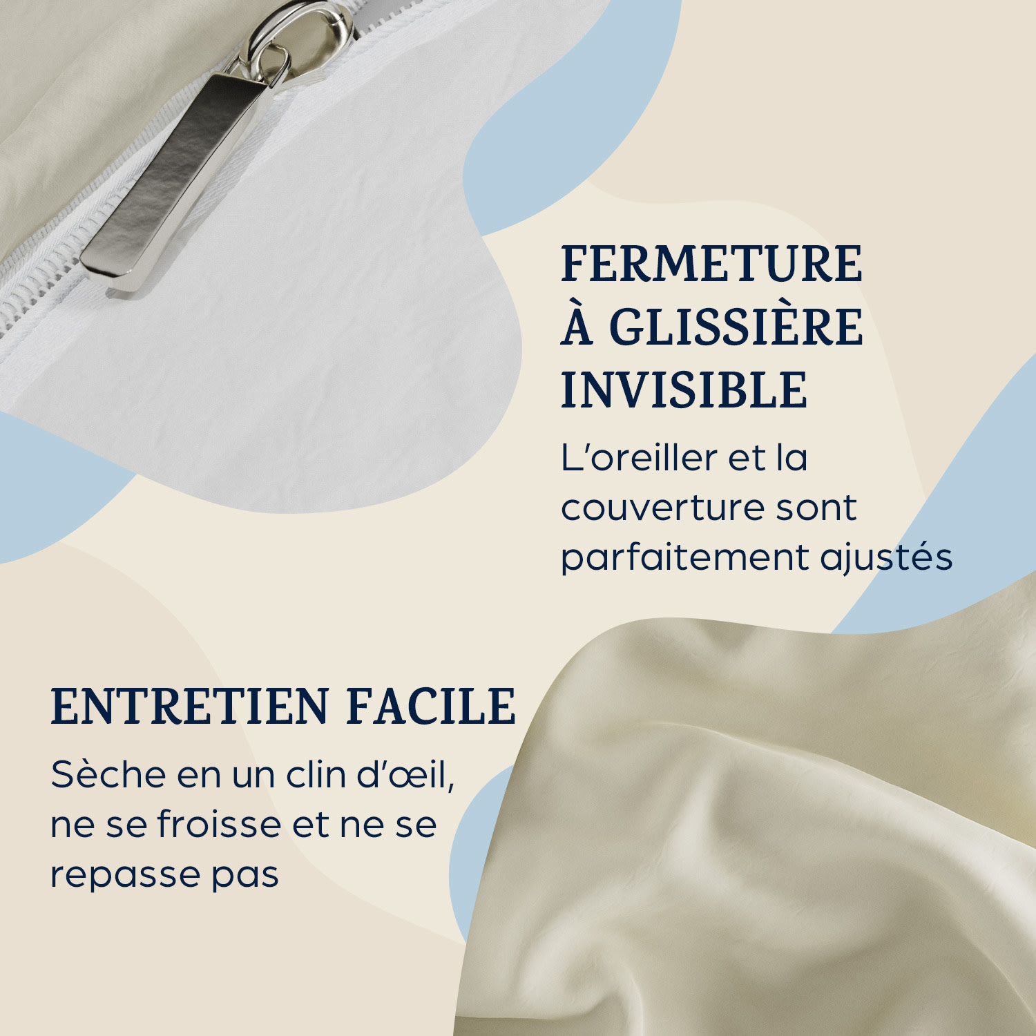 Soft Wonder-Edition beddengoed 135x200 cm Vintage Crème