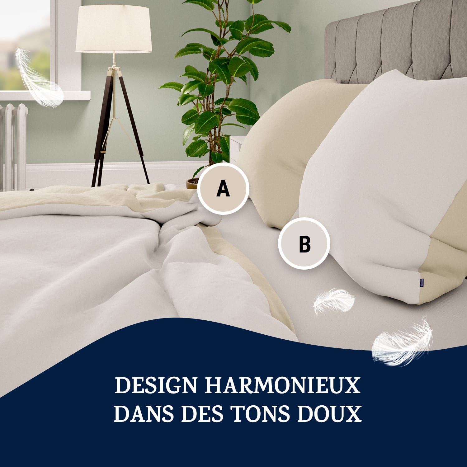 Soft Wonder-Edition beddengoed 135x200 cm Vintage Crème