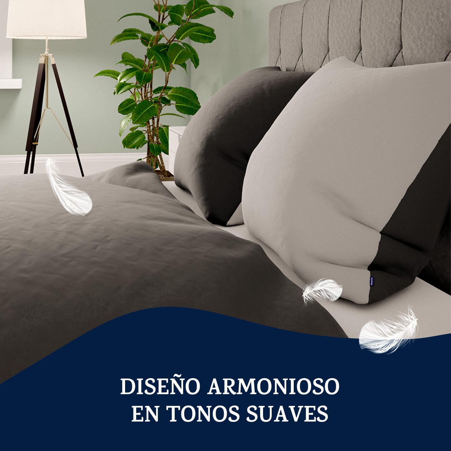 Soft Wonder-Edition Ropa de cama 200x200 cm Gris marengo/Gris claro Gris Oscuro