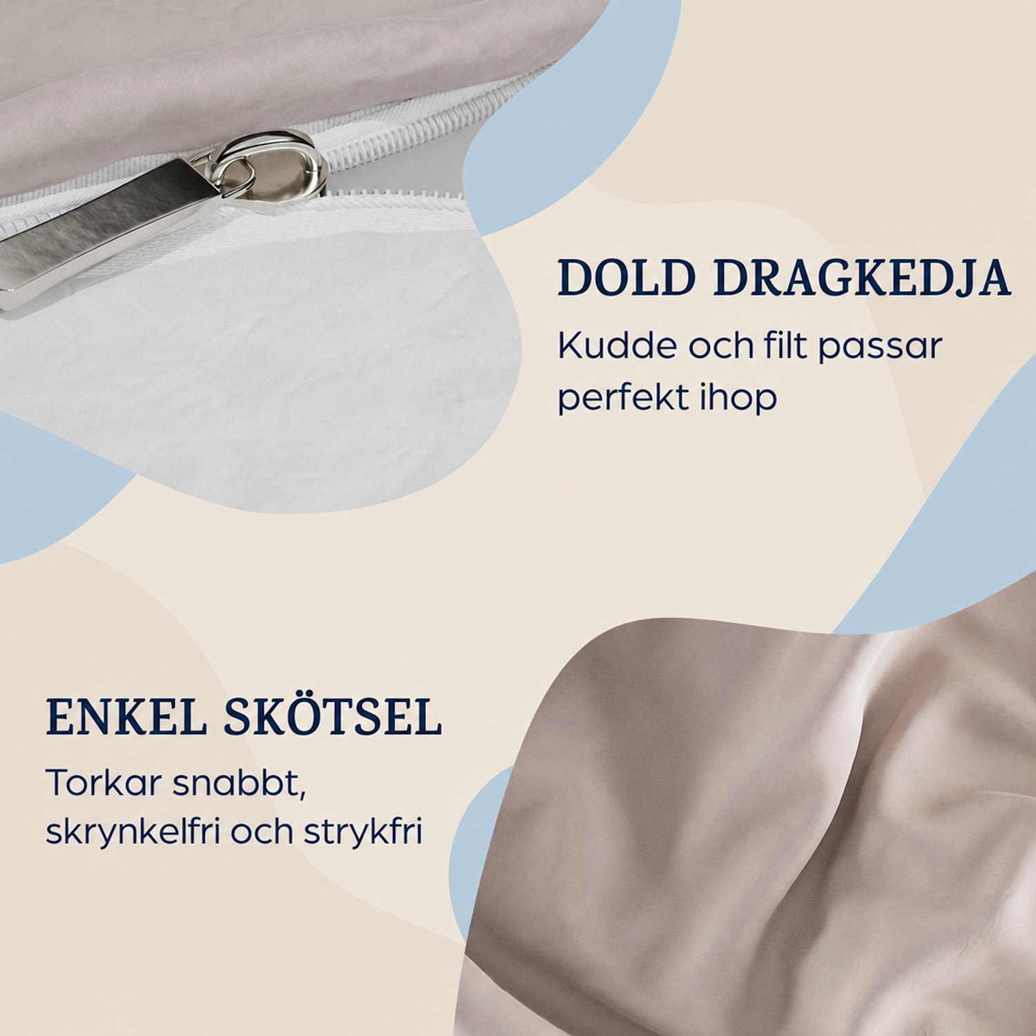 Soft Wonder-Edition sängkläder 155x200 cm gråvit/vit 