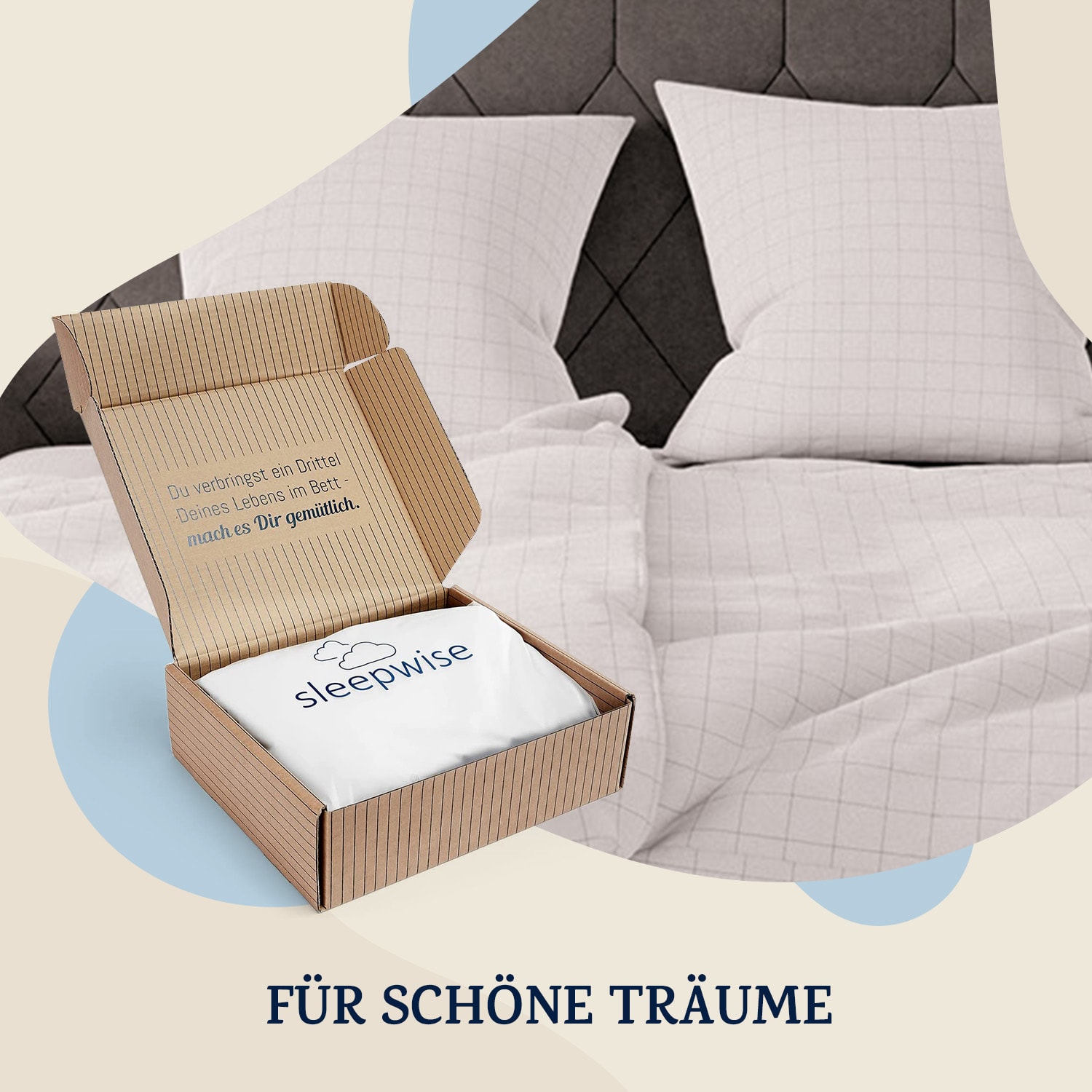 Soft Wonder-Edition parure de lit 135x200 cm carreaux blancs/gris Multi