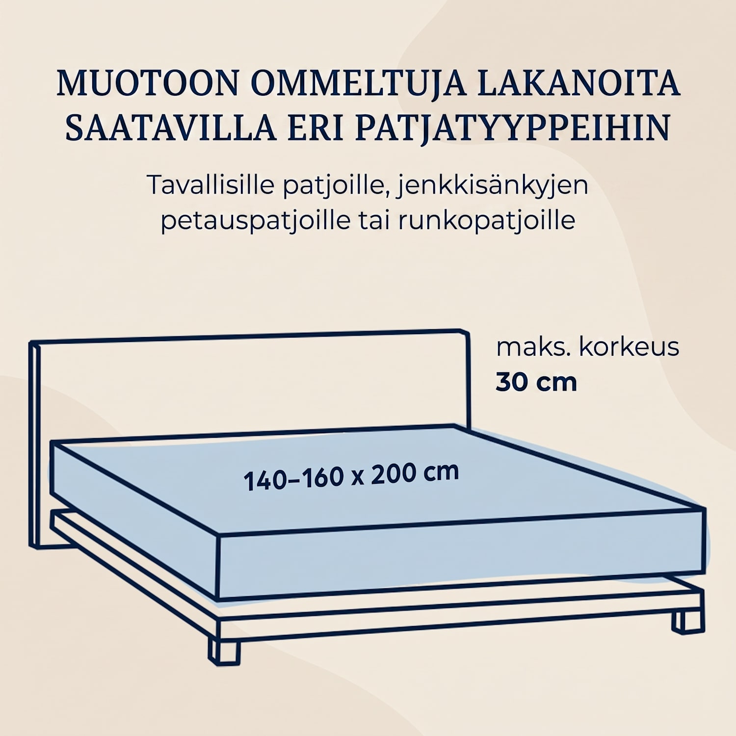 Soft Wonder-Edition muotoonommeltu lakana 140–160 x 200 cm mikrokuitu Tummanharmaa