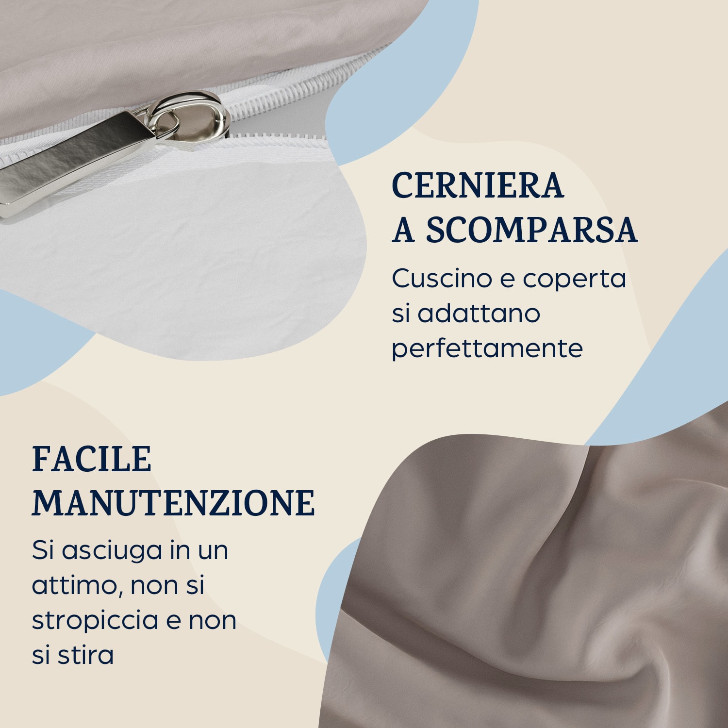 Soft Wonder-Edition, biancheria da letto, 200x200 cm Sabbia