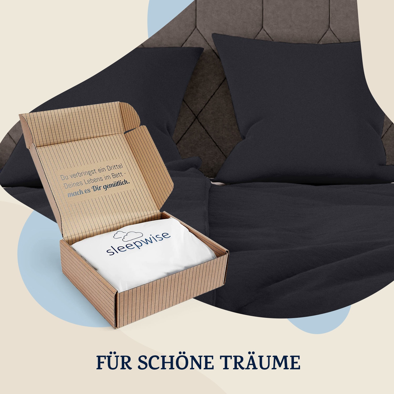 Traumwolle Parure de lit en coton Biber 200x200 cm 