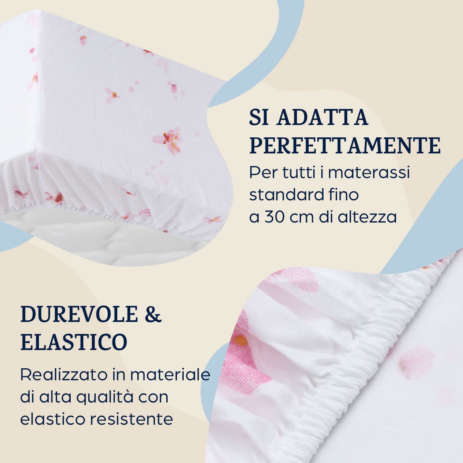 Soft Wonder-Edition Lenzuolo 180-200 x 200 cm Microfibra A Fiorellini Rosa