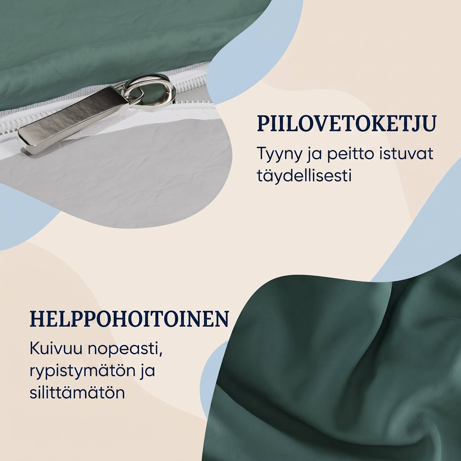 Soft Wonder-Edition -pussilakanasetti 155 x 200 cm Lehdenvihreä