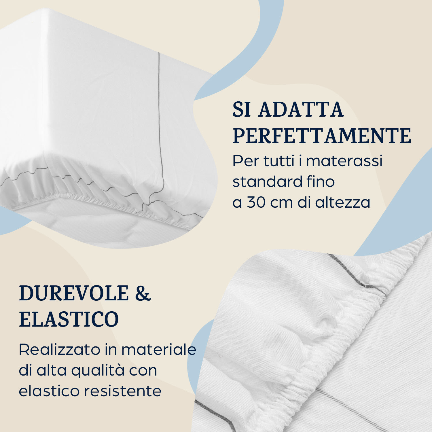 Soft Wonder-Edition, lenzuolo con angoli, 90-100 x 200 cm, microfibra Grigio / Bianco A Quadretti