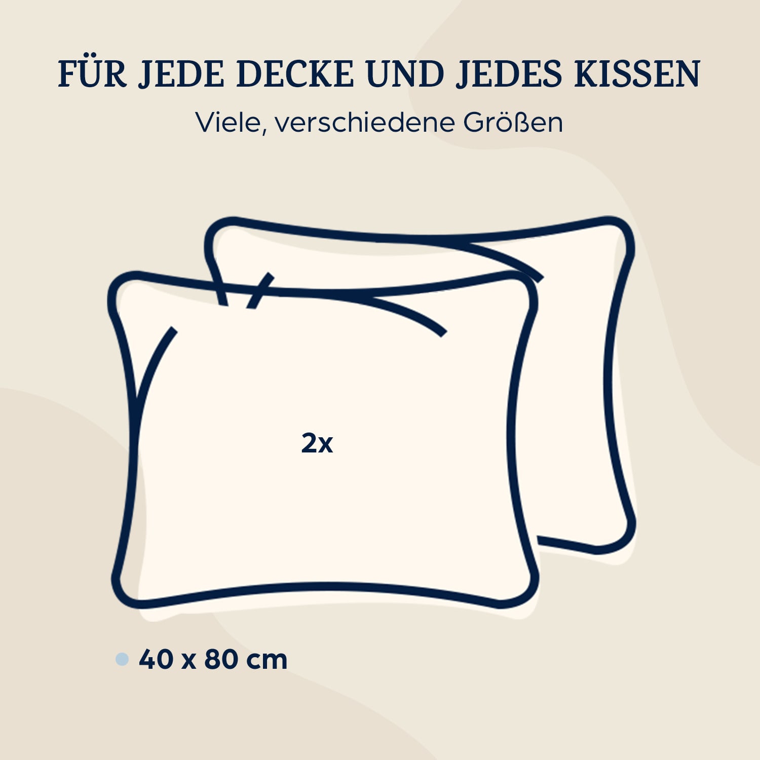 Soft Wonder-Edition Set di 2 Federe da 40x80 cm Microfibra Sabbia