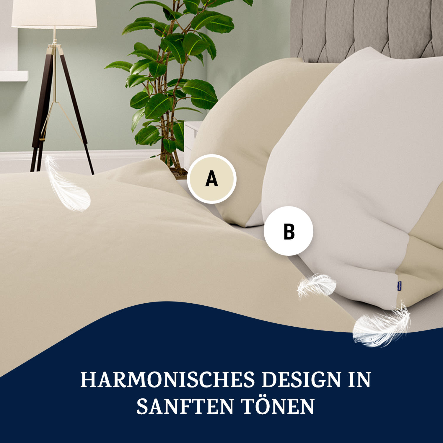 parure de lit Soft Wonder-Edition 200x200 cm Crème Vintage