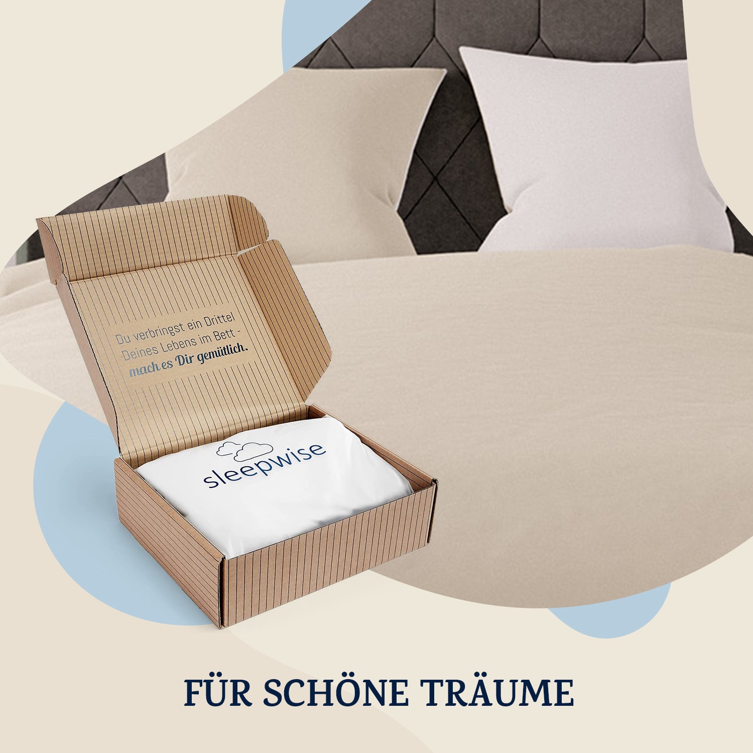 parure de lit Soft Wonder-Edition 200x200 cm Crème Vintage