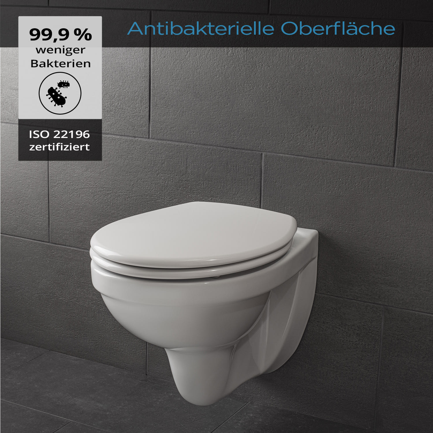 Celesto Toilettendeckel O-Form Absenkautomatik antibakteriell 
