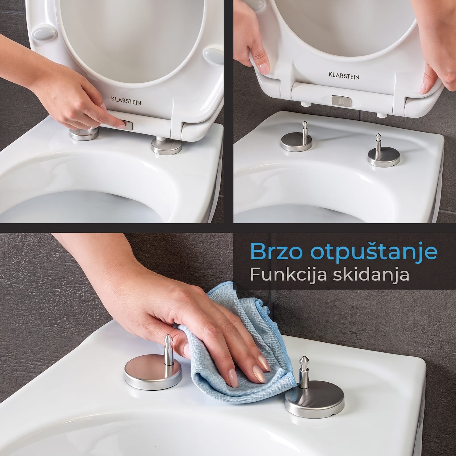 Celesto, wc daska, O-oblik, automatsko preklapanje, antibakterijska, bijela 
