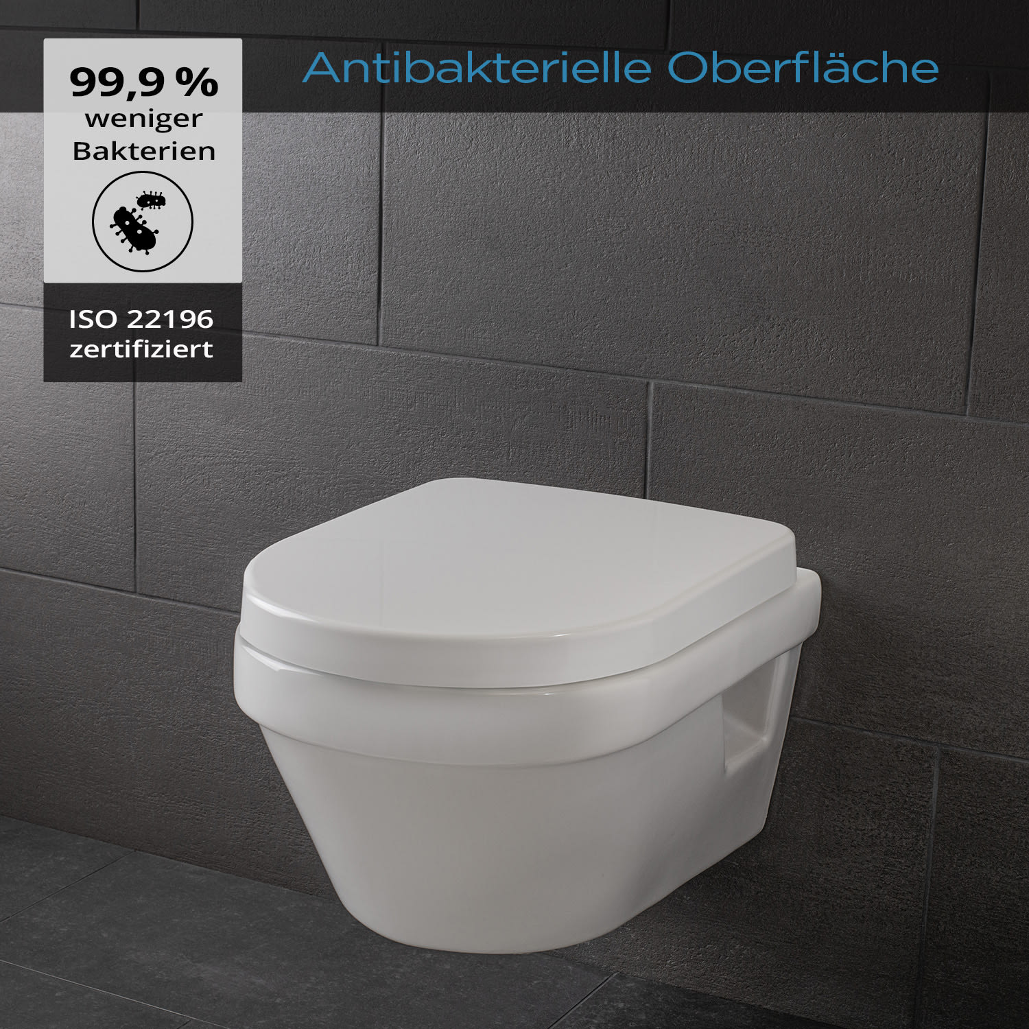 Senzano Toilettendeckel D-Form Absenkautomatik antibakteriell 