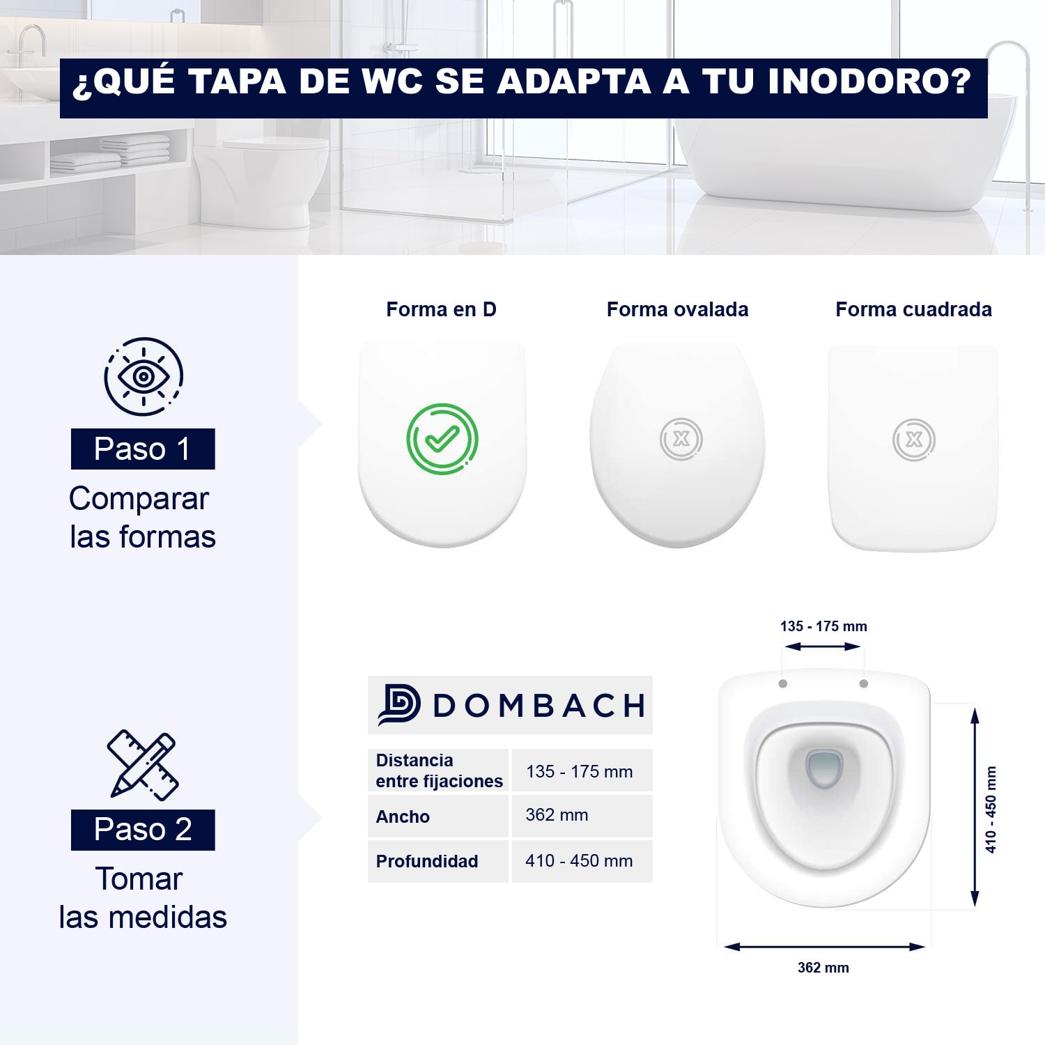 Senzano Tapa de inodoro Forma en D Cierre automático Antibacteriano 