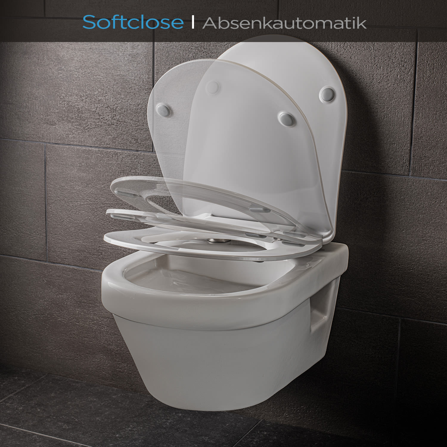 Aliano Toilettendeckel D-Form Absenkautomatik antibakteriell 