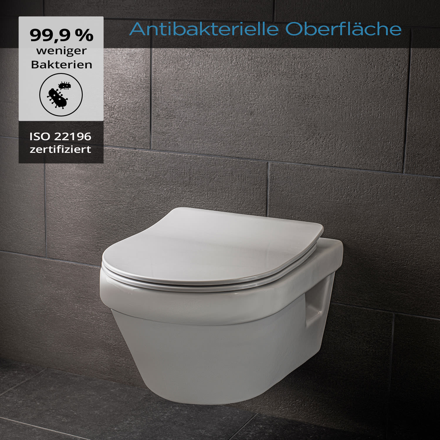 Aliano Toilettendeckel D-Form Absenkautomatik antibakteriell 