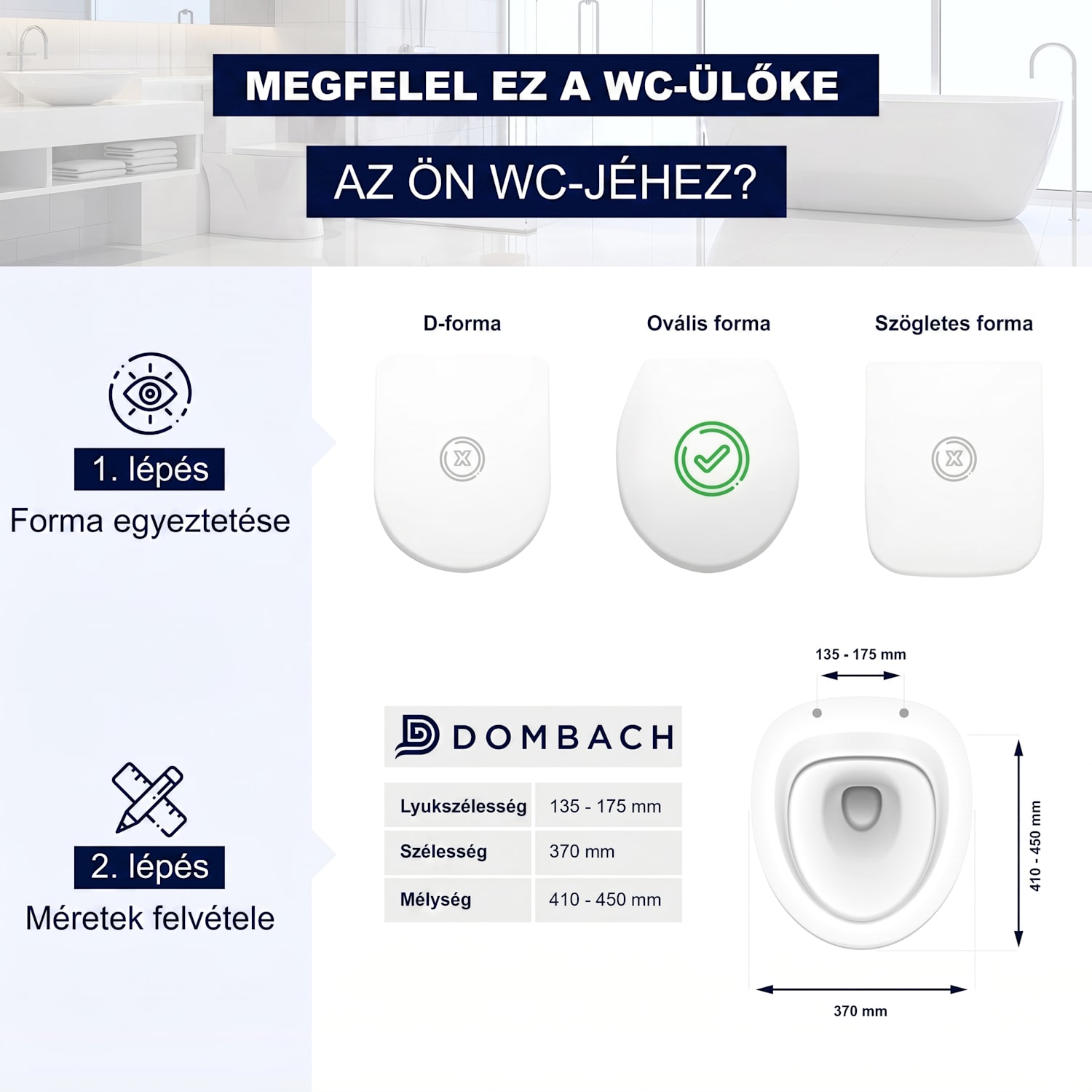 Kaiana, WC-ülőke, O-alak, automatikus lecsukódás, antibakteriális, fehér 