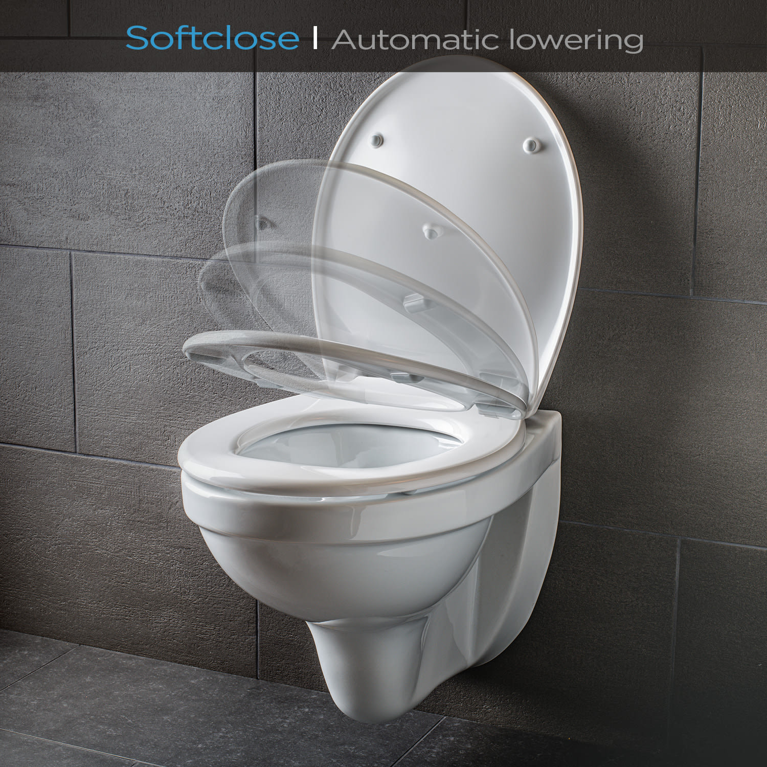 Kaiana Toilet Lid O-Shape Soft Closing Antibacterial 