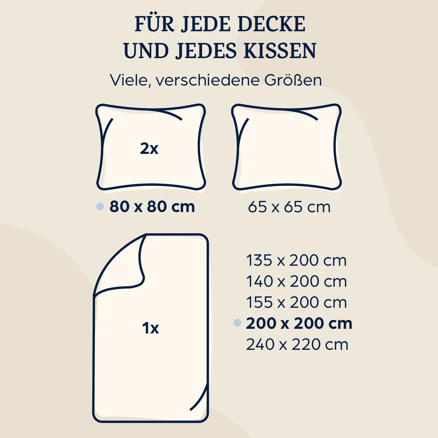 Traumwolle Biber-Bettwäsche 200x200 cm Hellblau