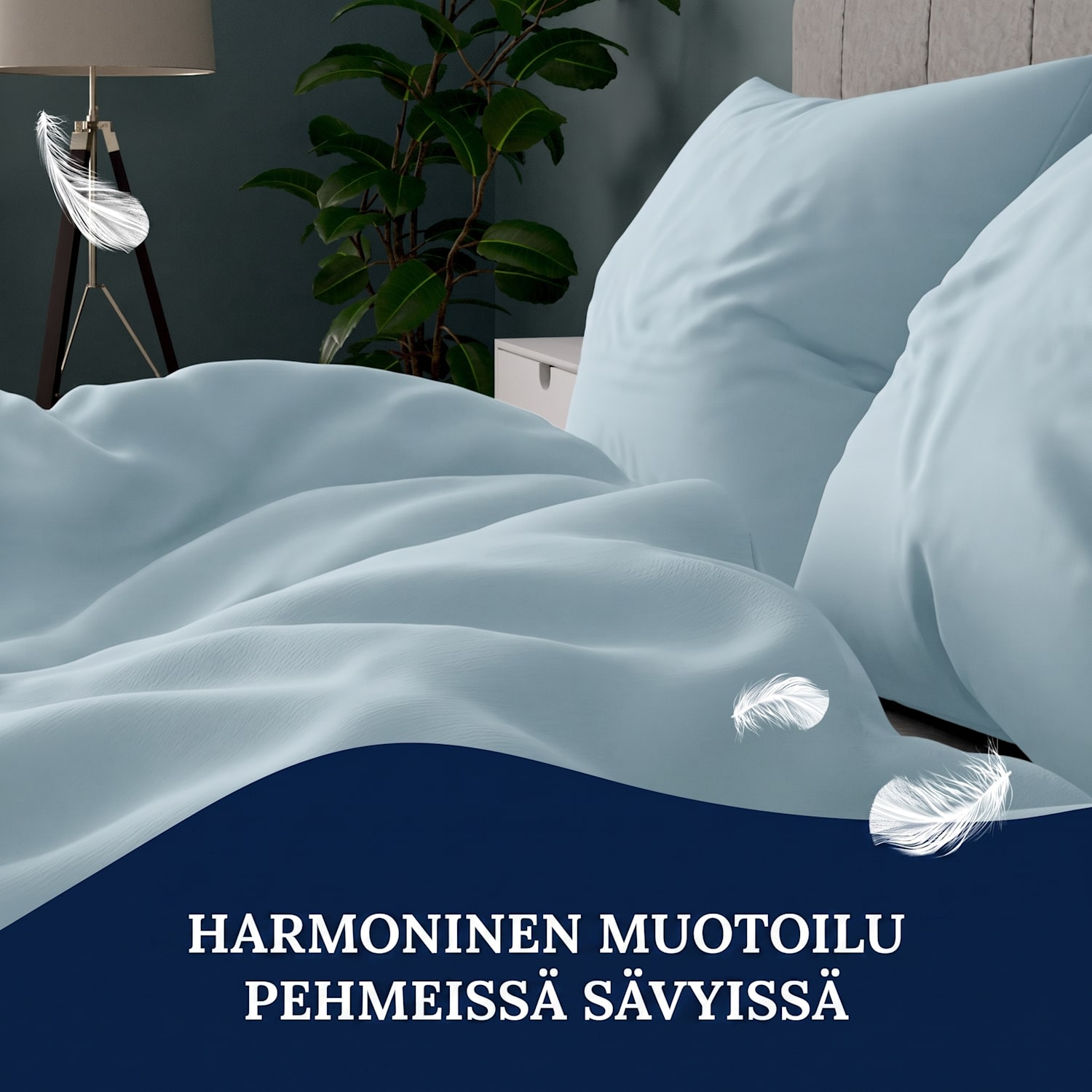 Traumwolle, puuvillaflanellipussilakana, 200 x 200 cm Vaaleansininen
