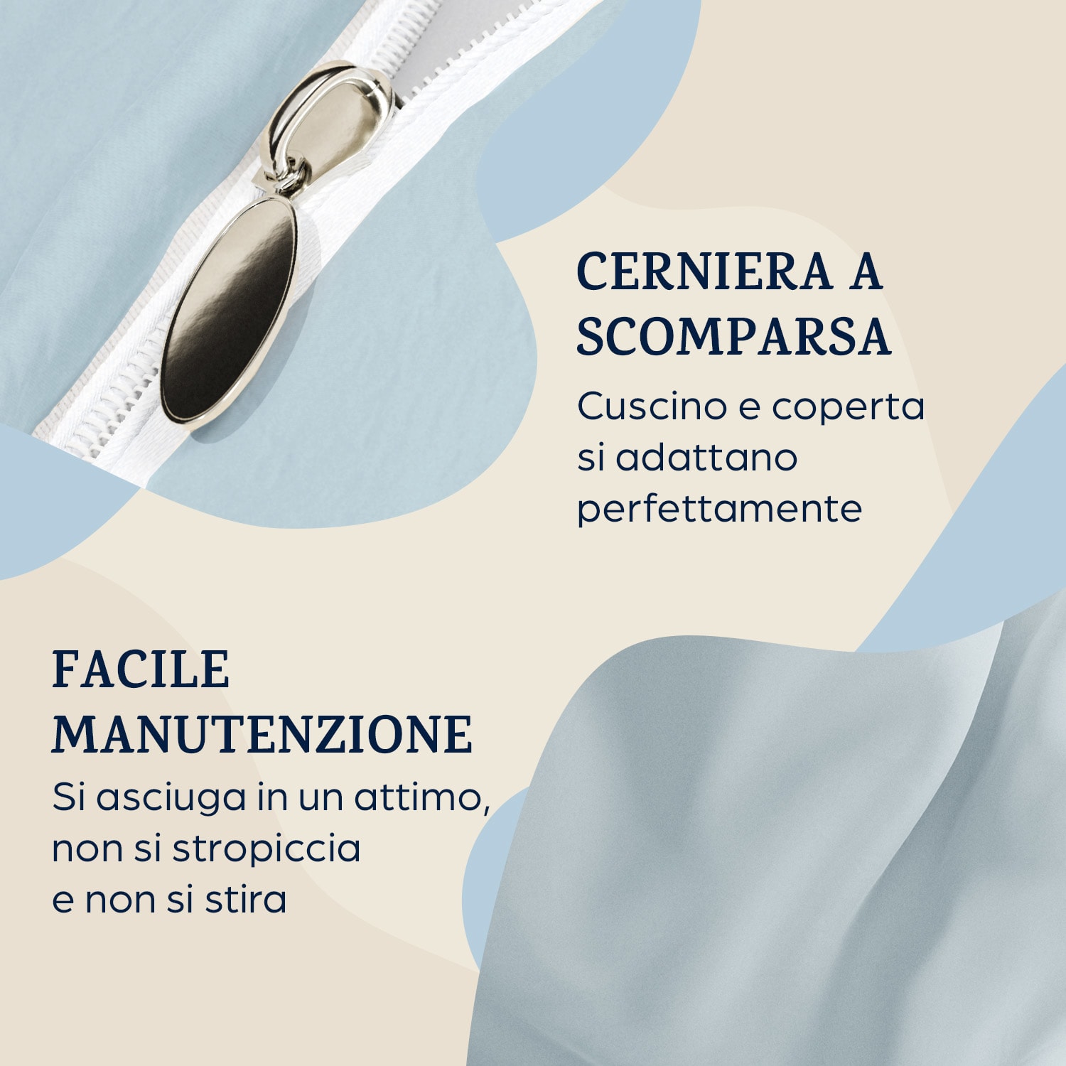 Traumwolle, Biancheria da Letto di Flanella, 200x200 cm Azzurro