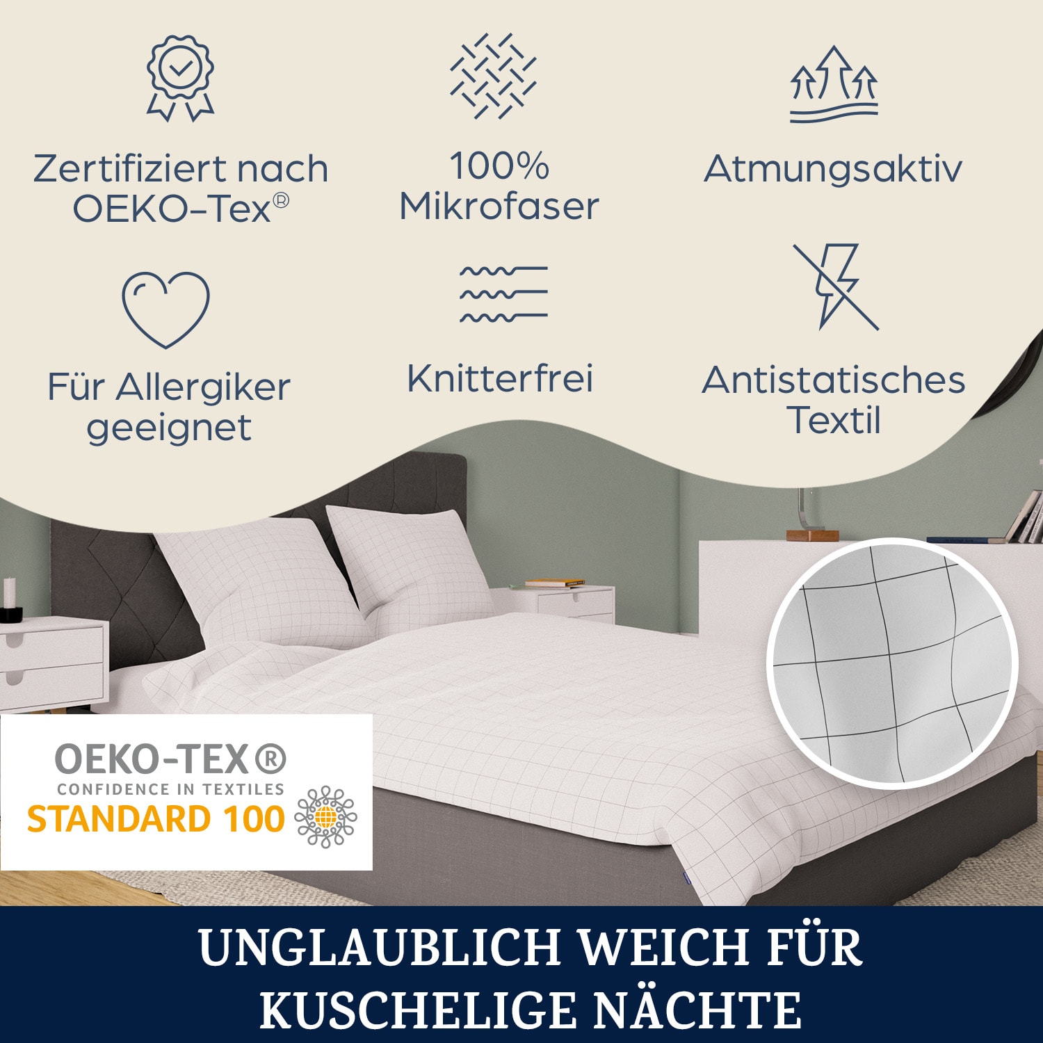 Soft Wonder-Edition Parure de lit 155x200 cm 