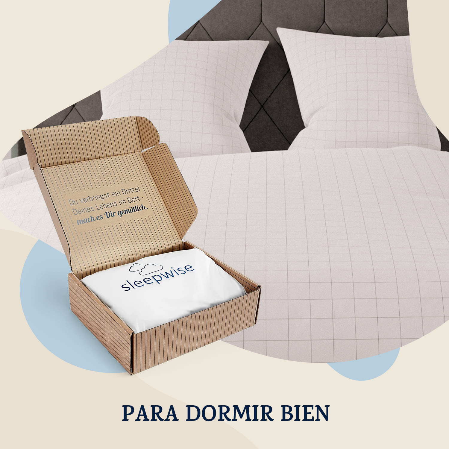 Ropa de cama Soft Wonder-Edition 155x200 cm Gris/Blanco A Cuadros