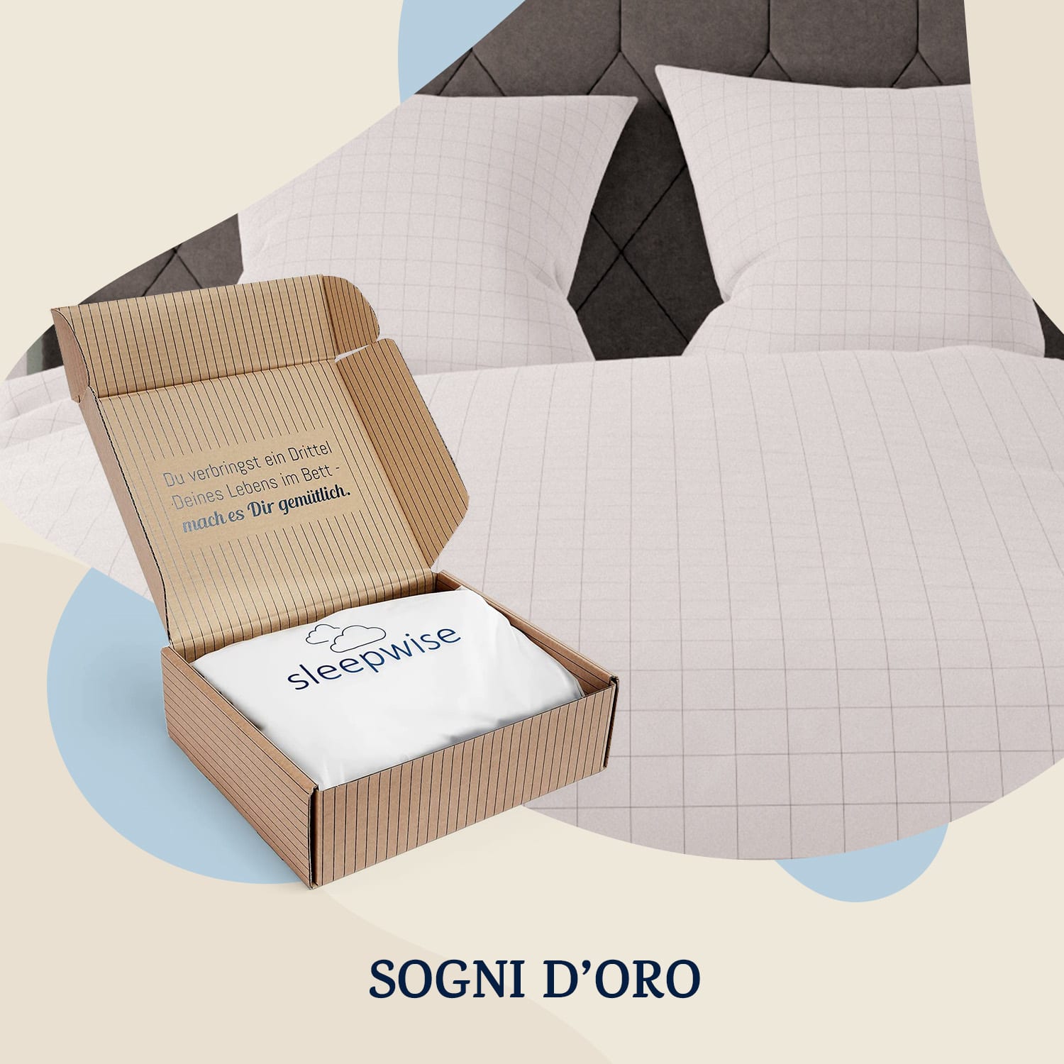 Soft Wonder-Edition Copripiumino 200x200 cm Grigio / Bianco A Quadretti