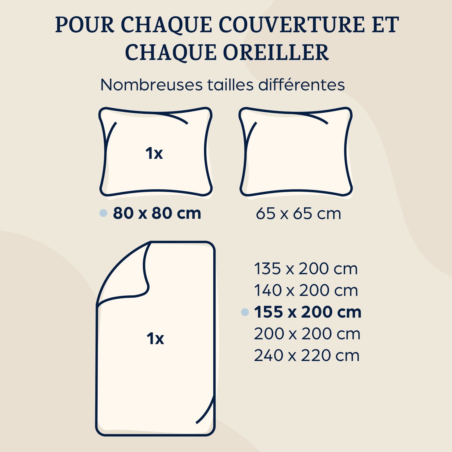Traumwolle Parure de lit en coton Biber 155x200 cm Rose