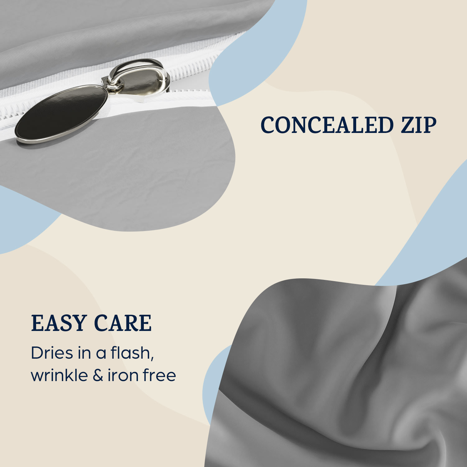 Калъфки за възглавници Soft Wonder Edition комплект от 2 калъфки за възглавници 40x80 cm микрофибър Светло Сиво