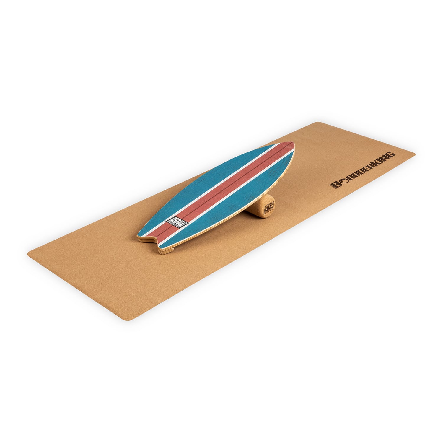 Indoorboard Wave, deska za držanje ravnotežja, podložka, valj, les/pluta Večbarvna