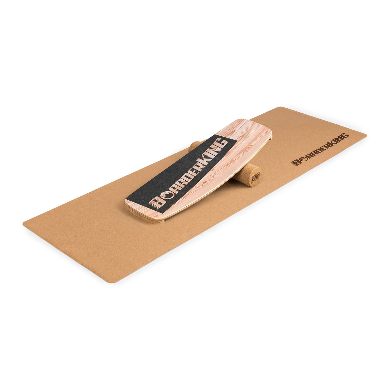 Indoorboard Curved, egyensúlyozó deszka, alátét, henger, fa/parafa Fenyő