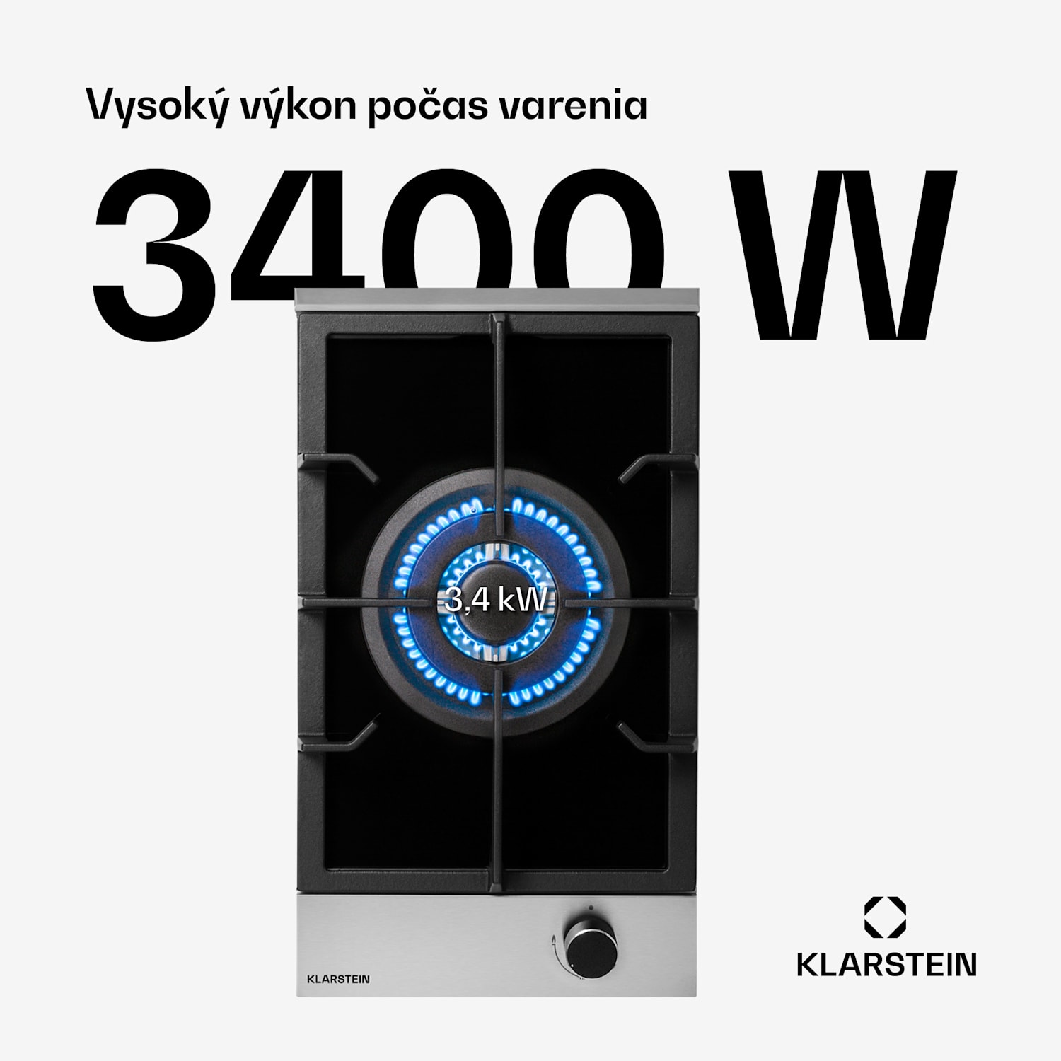 Alchemist, plynová varná doska, 1 wok horák, sklokeramika 30 cm | 1 horák | Strieborná