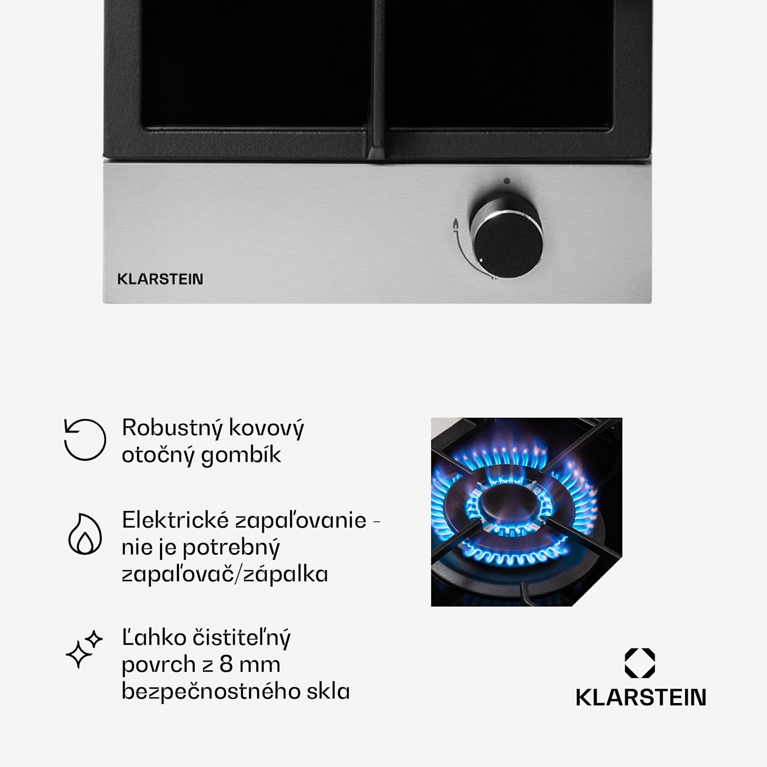 Alchemist, plynová varná doska, 1 wok horák, sklokeramika 30 cm | 1 horák | Strieborná