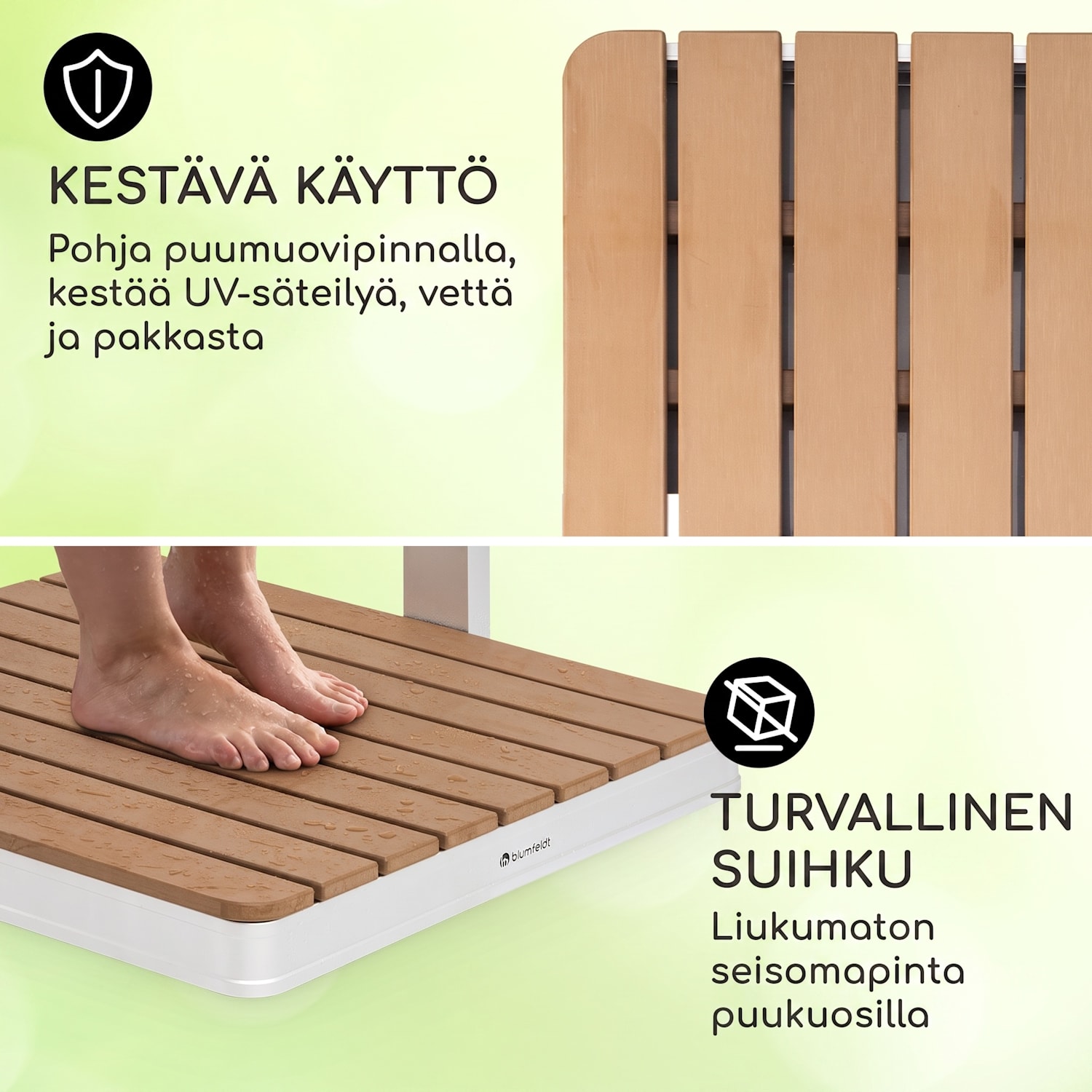 Sumatra Breeze Square puutarhasuihku WPC alumiini 70 x 55 cm kulmikas Neliö | Hopea