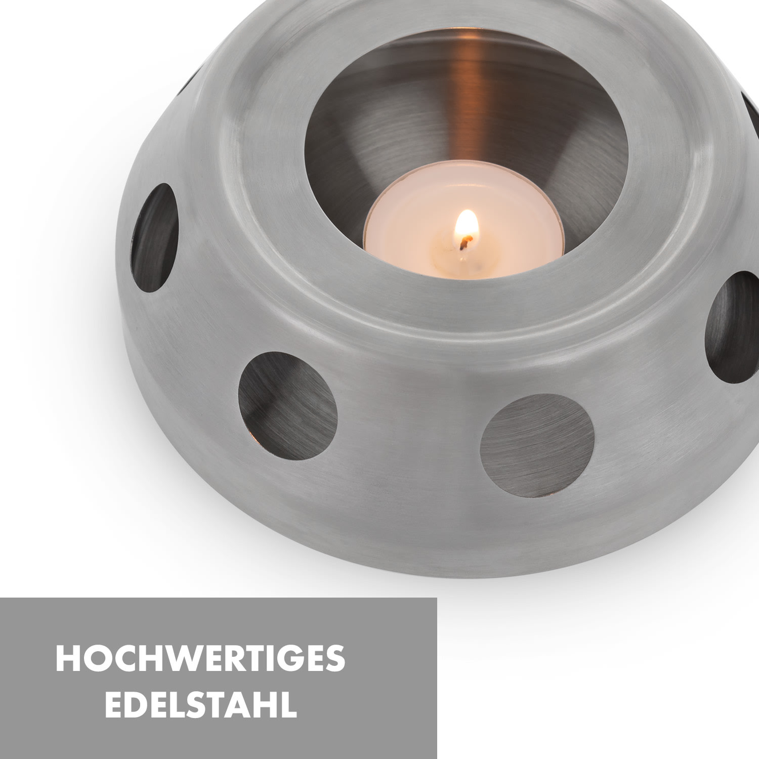 Sencha, teiera di design con scaldavivande d'acciaio inox Hibiscus, 1,3 l, colino 