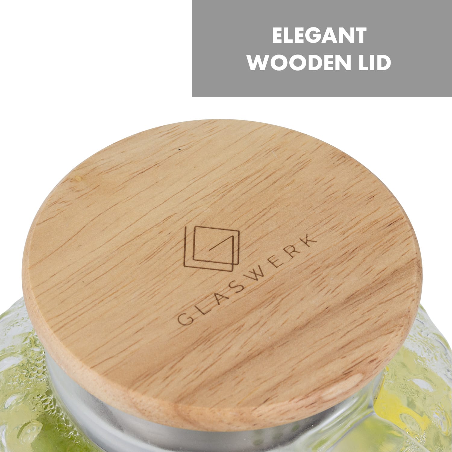 Livenza, кана за вода, 1,5 литра, боросиликатно стъкло, цедка от неръждаема стомана, капак от дъб 1,5 Ltr