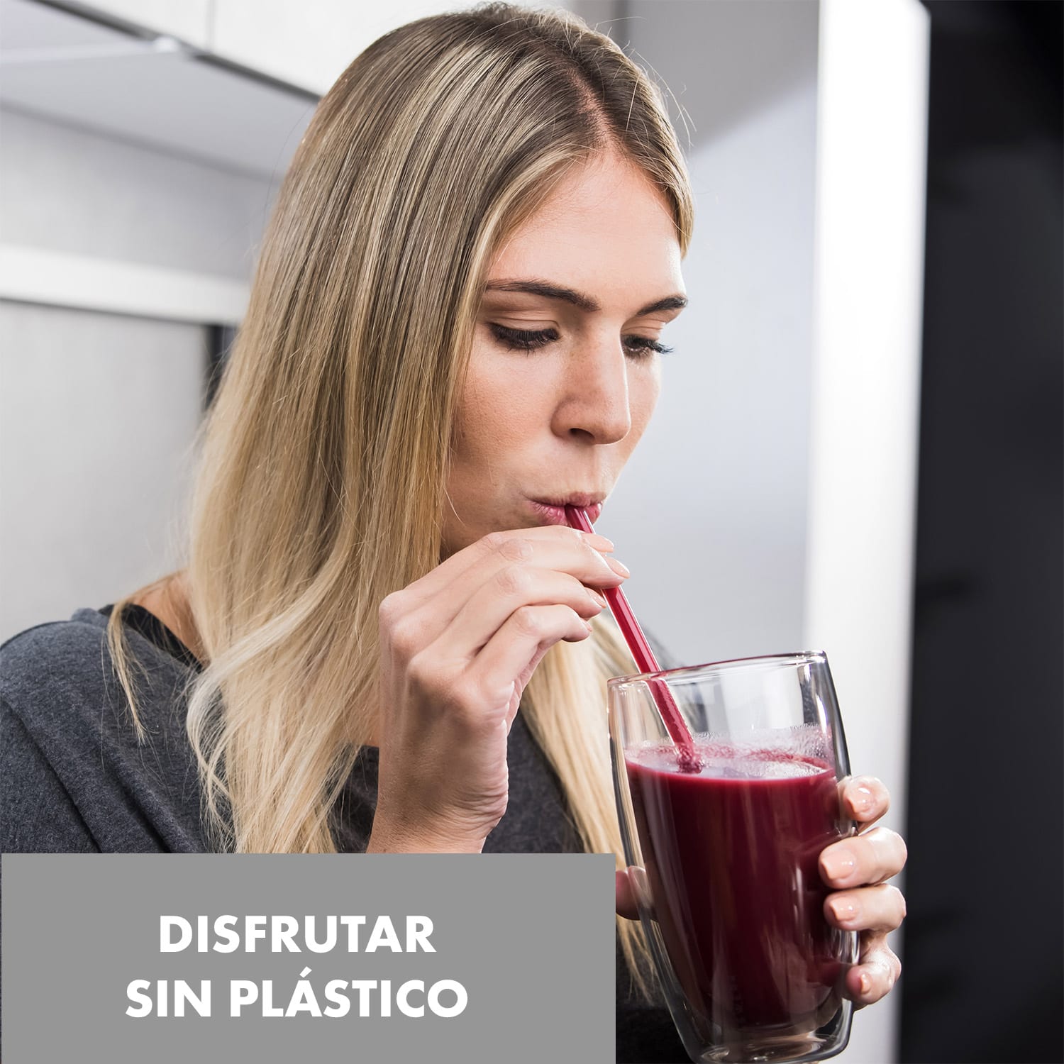 Salizzada Pajitas de vidrio Juego de 7 unidades 0,8 x 20 cm (ØxAlto) Soporte de madera Cepillo 