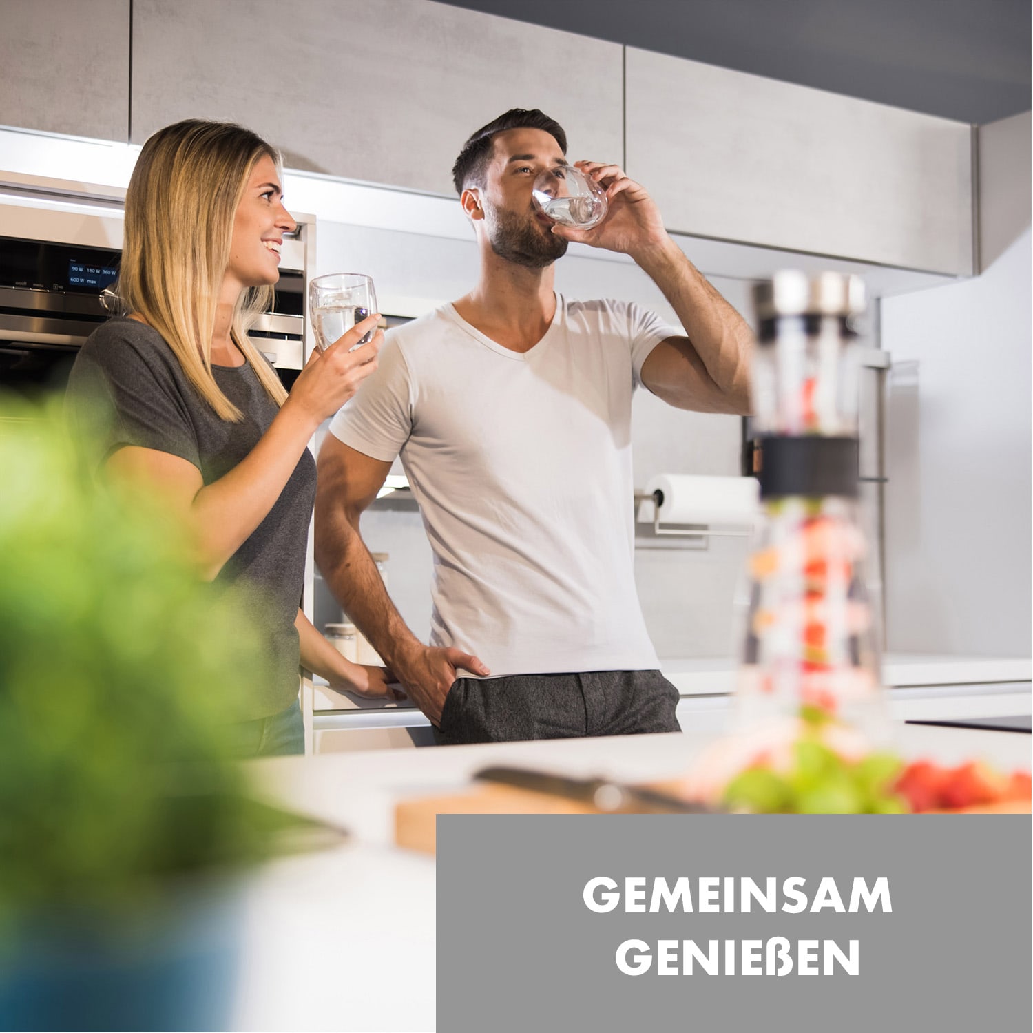 Sile, caraffa, 1,6 litri, vetro borosilicato, spiedino per frutta con tappo finale 