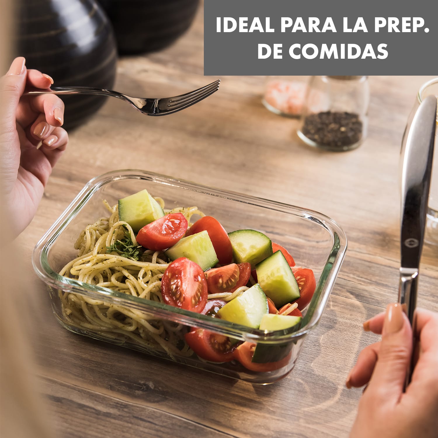 Jardine Juego de 3 fiambreras 640 1040 1520 ml Vidrio de borosilicato Tapa 