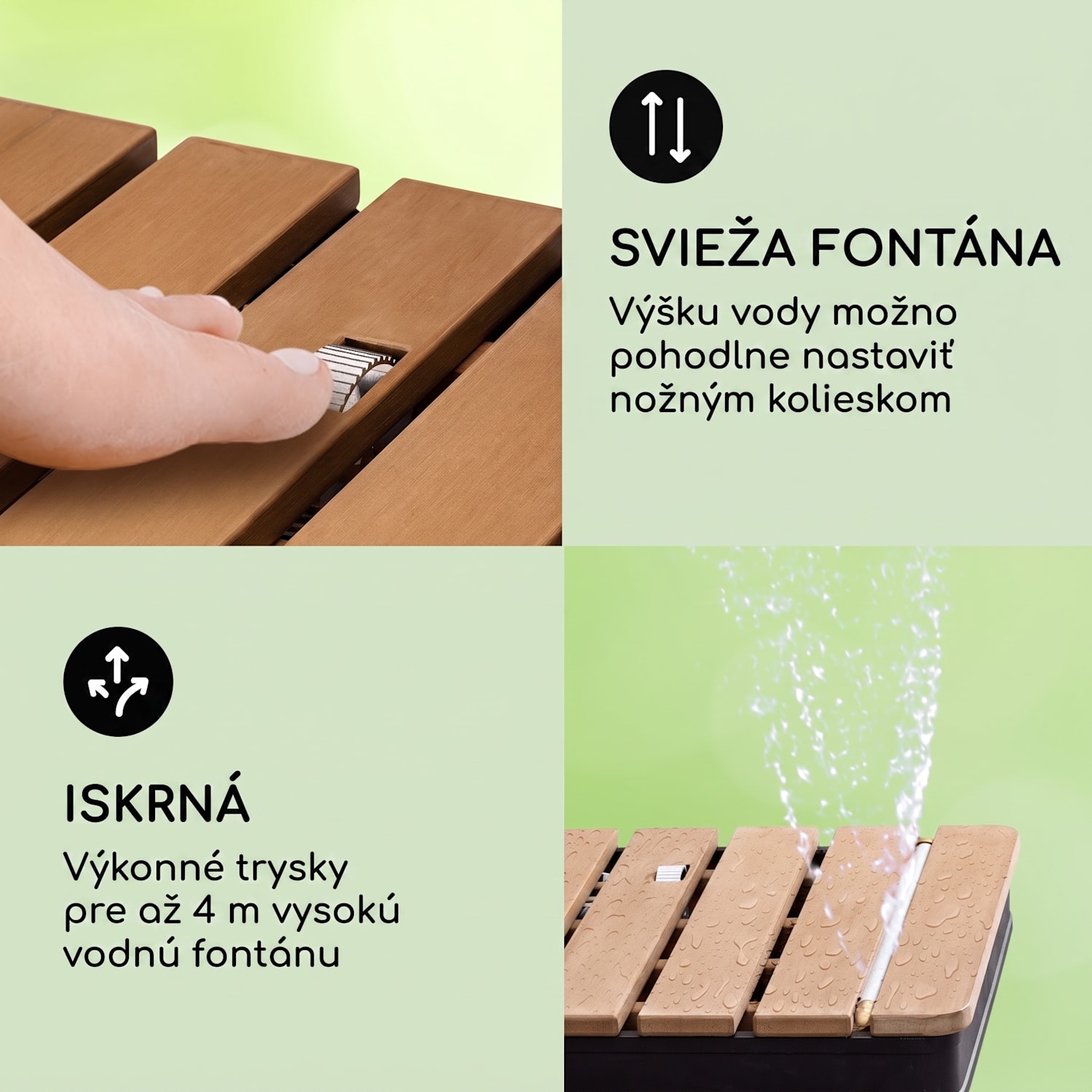 Sumatra Breeze Square, záhradná sprcha, WPC, hliník, 70x55, hranatá Štvorcový | Čierna