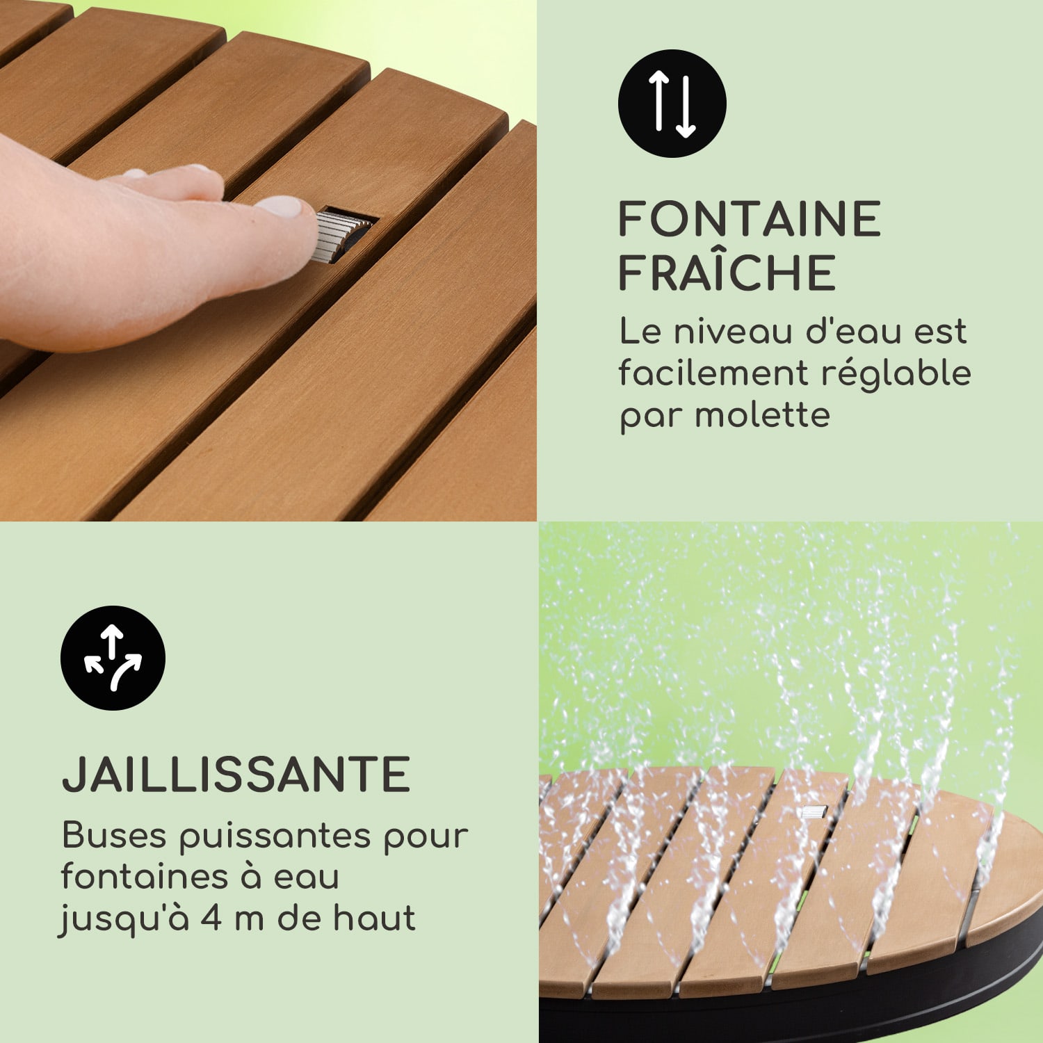 Sumatra Breeze Round douche de jardin WPC Aluminium 70 x 55 cm ronde rond | Noir