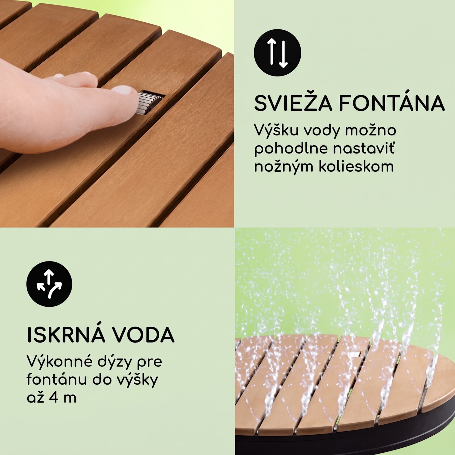 Sumatra Breeze Round, záhradná sprcha, WPC, hliník, Ø70, 4cm, okrúhla Oválny | Čierna