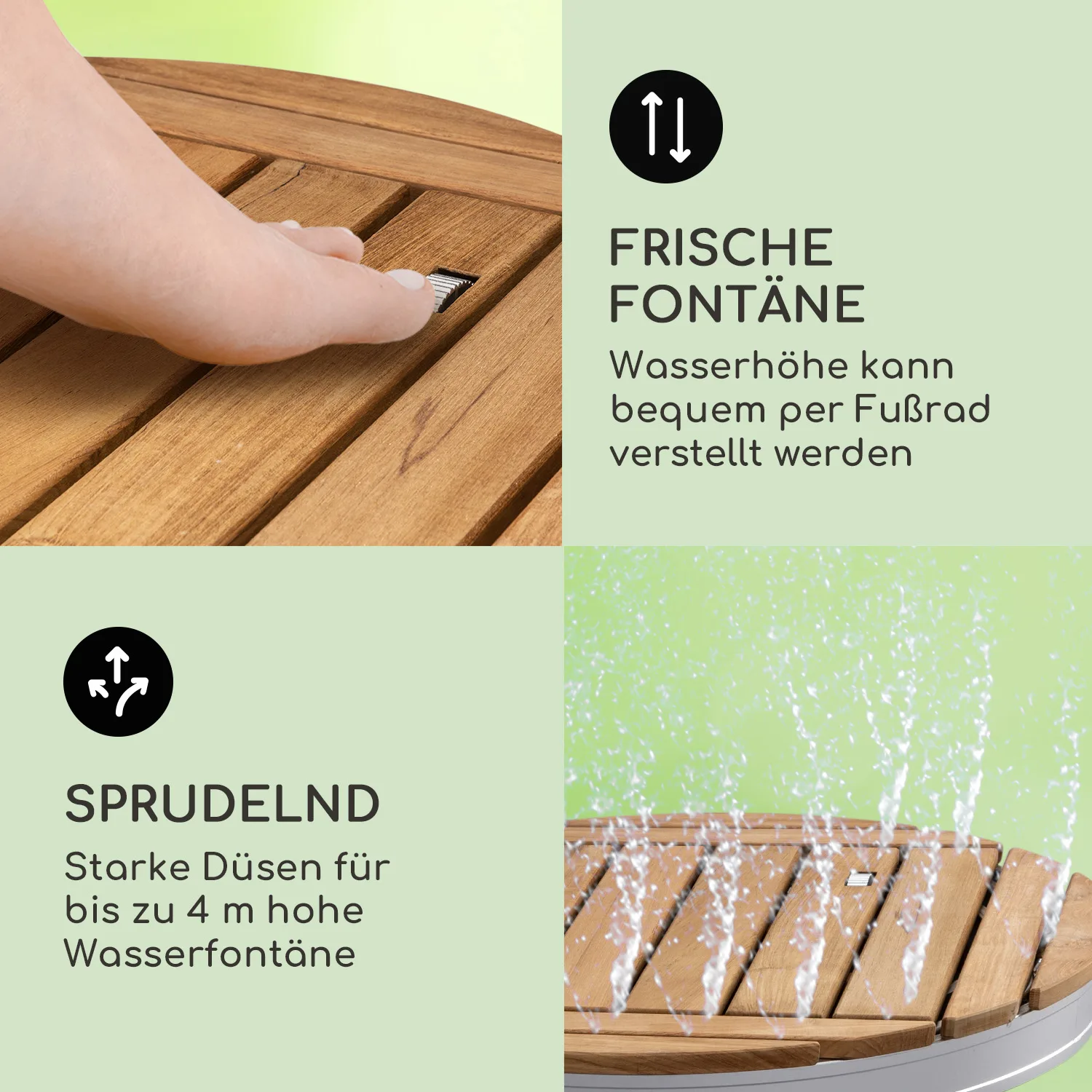 Rubal blumfeldt        Sumatra Teak Round GartenduscheQA 5555