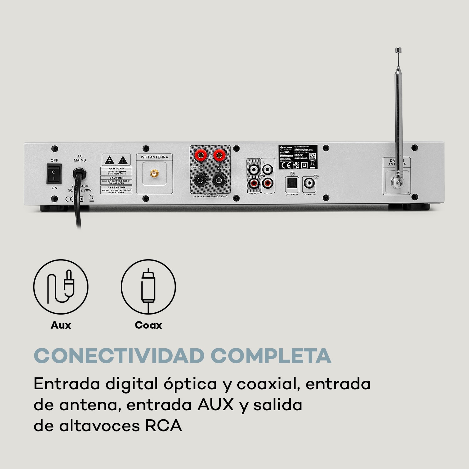 Silver Star Receptor de CD y HiFi Amplificador Internet/DAB+/FM Radio Reproductor de CD wifi 
